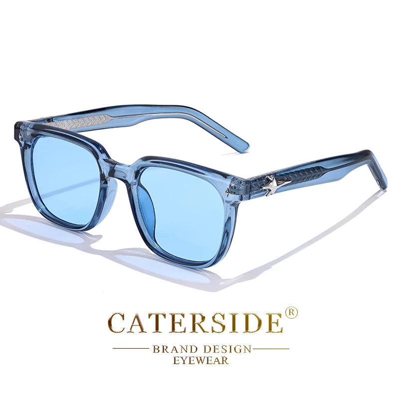 CATERSIDE Fashion Square Sunglasses Man Large Frame Sun Glasses Party Travel Beach Eyewear Ideal Choice for Gifts UV400