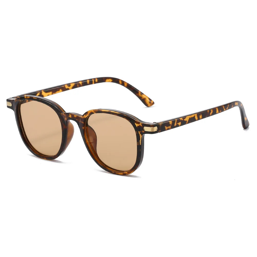 JNPCXI New Fashion Square Sunglasses Women Gradient Shades UV400 Retro Rivets Men Trending Leopard Sun Glasses