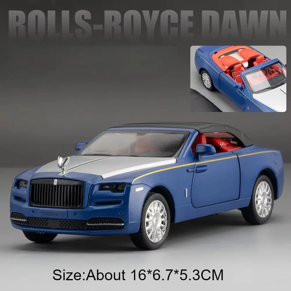 1:32 Rolls-Royce Cullinan Dawn Model Toy Diecast Alloy Car Sound Light Pull Back Doors Opened Miniature Cars Simulation Ornament