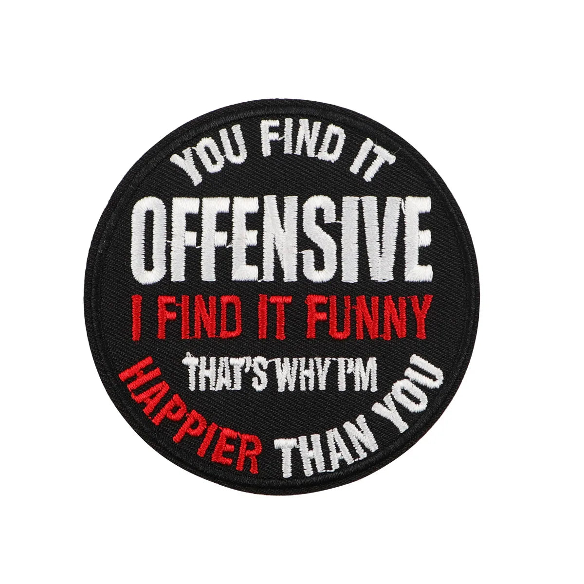 I FIND IT FUNNY Iron On Patch Clothes Patch For Clothing Quotes Embroidered Patch Garment Apparel Accessories Sewing Stickers