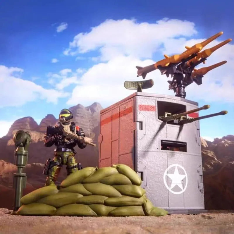 Original Hasbro G.I. Joe Classified Series 175 Steel Corps Sentry & Modular Defense Post Anime Figures Model Collection Toy