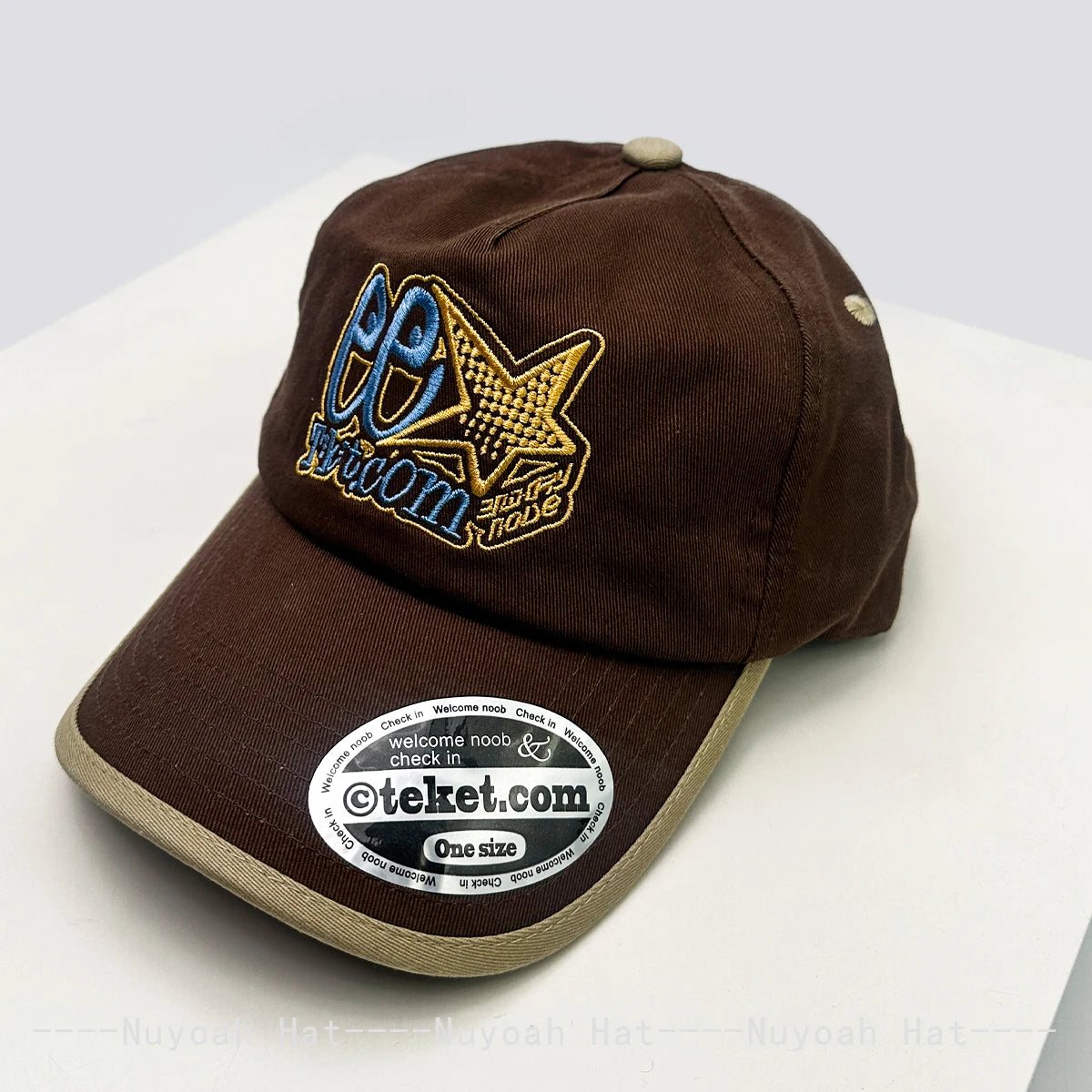 New Men Women Retro Orangutan Star Letter Embroidery Baseball Hats Sunshade Personal Versatile Color Block Peaked Caps Fashion