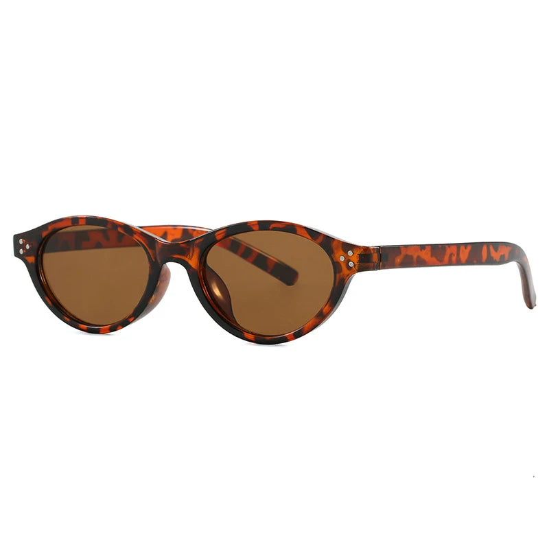 JNPCXI Retro Cat Eye Sunglasses Fashion Trendy Small Frame Sunglasses Punk Cat Eyes Sun Shade Sun Protection Glasses