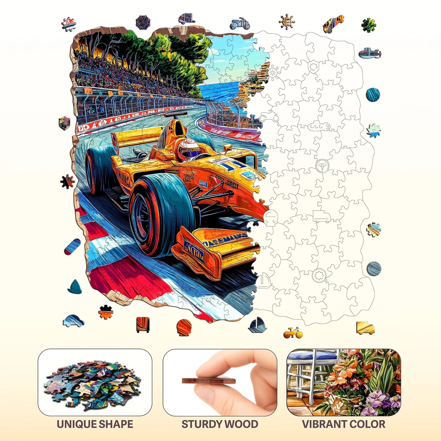 Speed and Challenges Wooden Jigsaw Puzzle Wooden Home Decor Christmas and Halloween Gift Toy For Teen And Kid