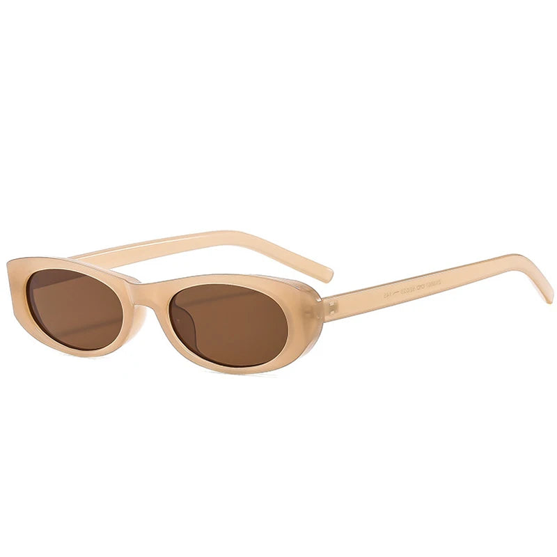 JNPCXI Trendy Cat Eye Black Sunglasses Women Brand Narrow Frame Rectangle Shades Small Eyewear Men Sun Glasses Female Male UV400