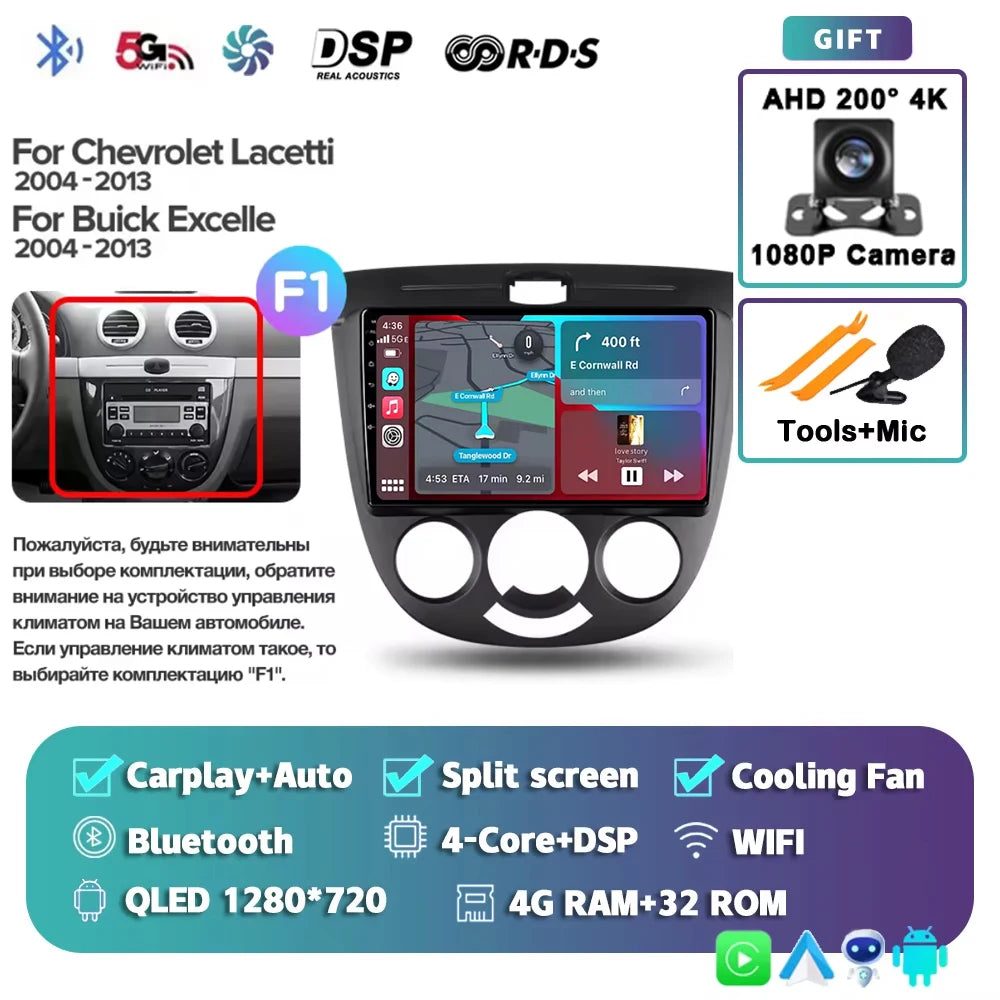 2K For Chevrolet Lacetti J200 2004 - 2013 For Buick Excelle Hrv 2004 - 2013 Car Radio Multimedia Video Player Navigation stereo