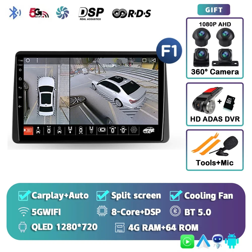 For Renault Duster HM 2 2020 - 2024 2K 12+256 QLED Android 15 CarPlay Car Radio Multimedia Video Player GPS stereo Head Unit