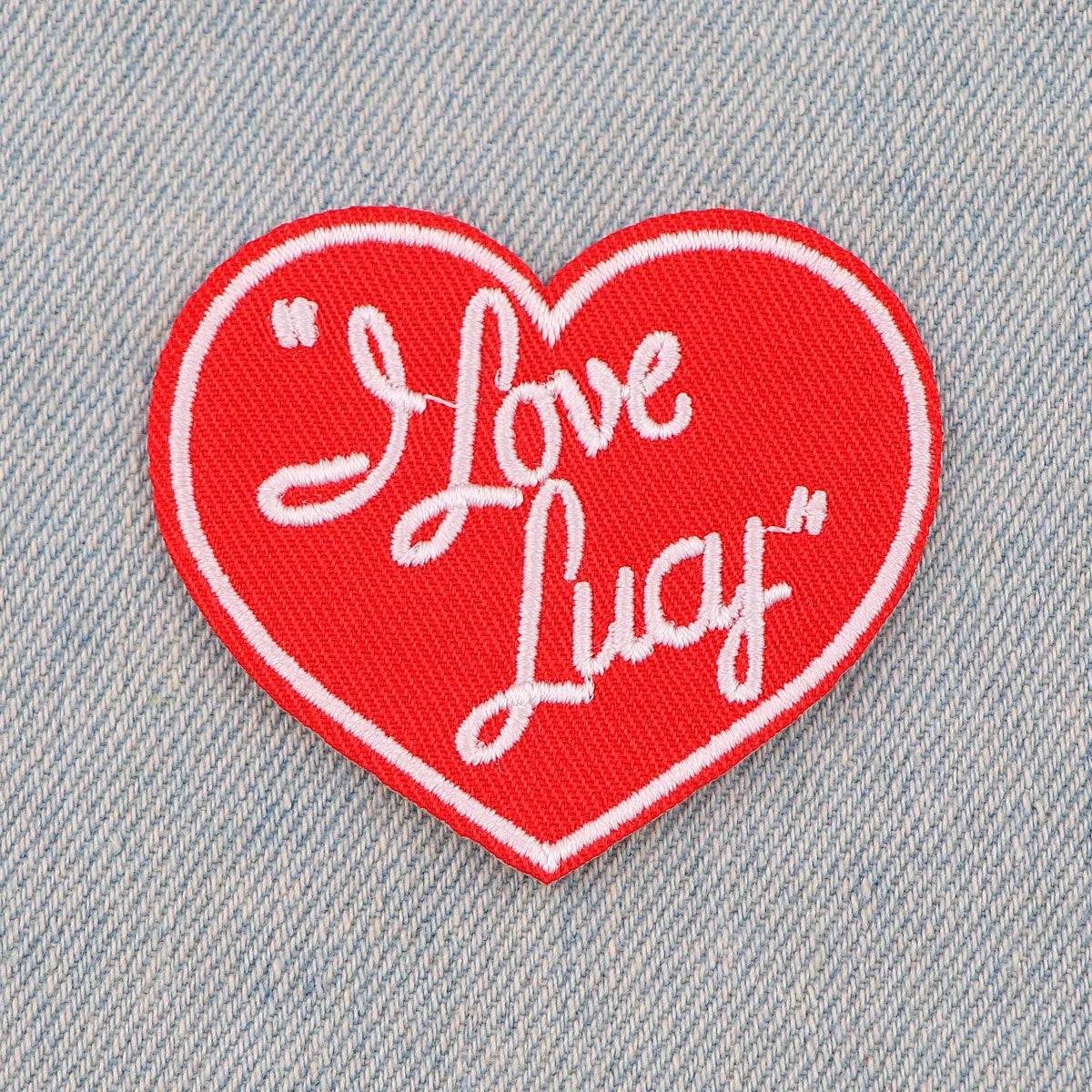 Red Heart Embroidery Patch Letter Iron On Patches for Clothing Thermoadhesive Patches Love Patches On Clothes Badge DIY Sew