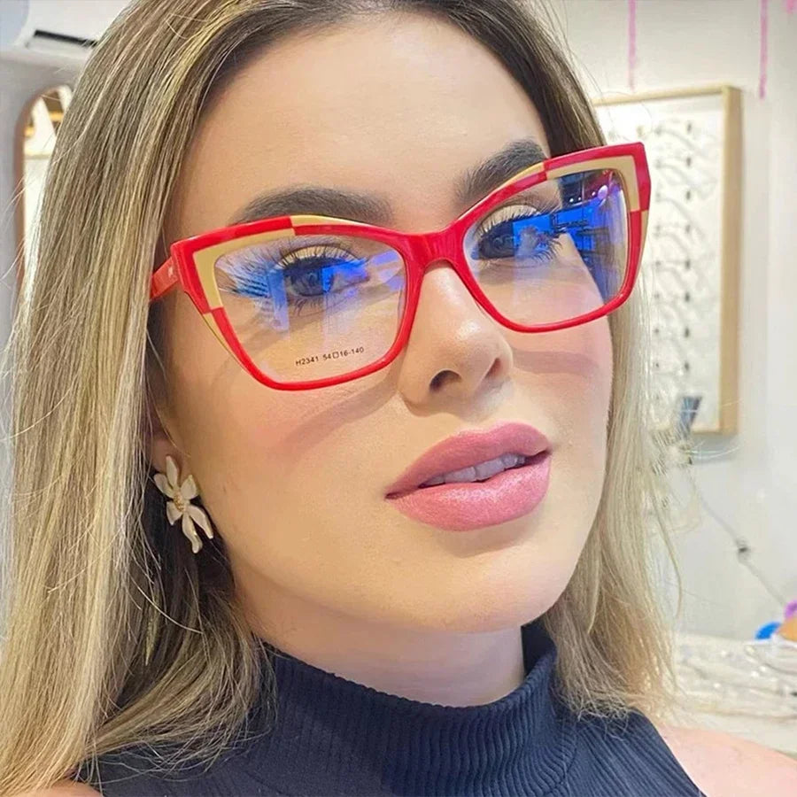 JNPCXI Square Women Glasses Frame Clear Anti-Blu-Ray Eyewear Fashion Red Men Optical Frame Wholesale Price