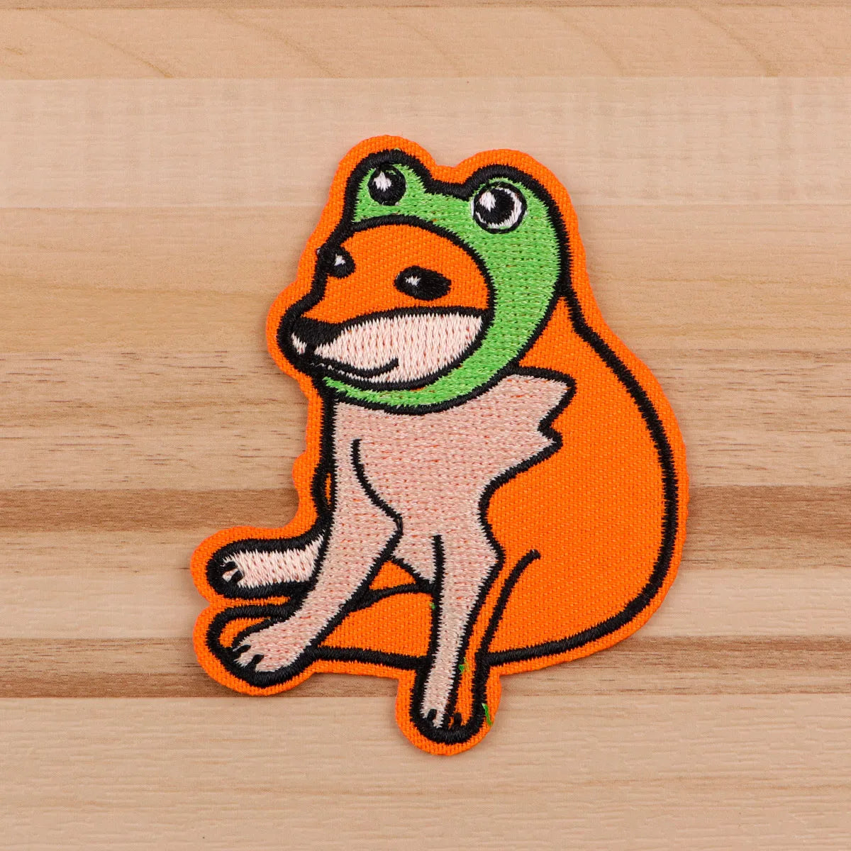 Funny Dog Embroidery Patch Cute Frog Eye Iron On Patches For Clothing Thermoadhesive Patches On Clothes DIY Sew Badges