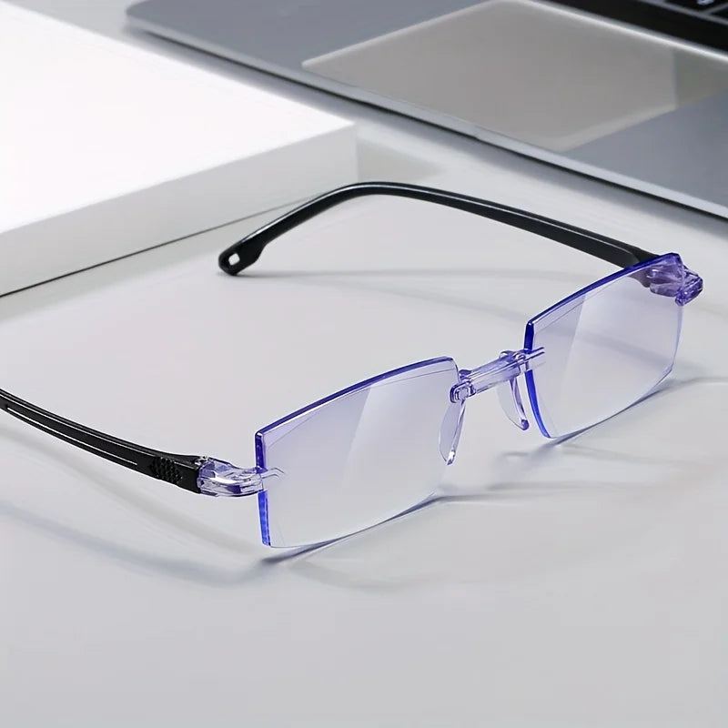 Reading Glasses +1.0+1.5+2.0+2.5 The Geometric Aesthetic Multicolor Optional Anti Blue Light Computer Glasses