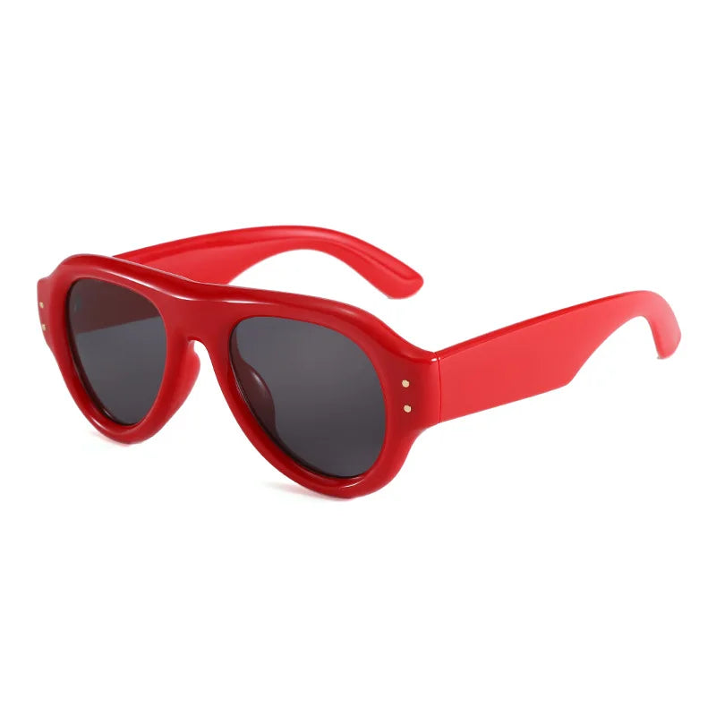 JNPCXI New Pilot Rivets Women Sunglasses Shades UV400 Fashion Leopard Men Wide Legs Oval Punk Outdoor Sun Glasses