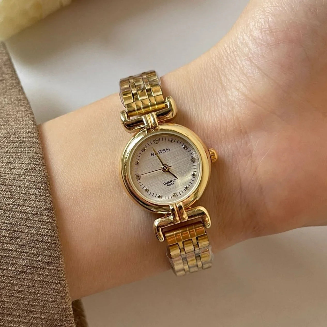 Luxury Gifts Famous Brand Women Watch Small Dial Gold Watches Stainless Steel StrapQuartz Wristwatches Dropshipping Clock Female