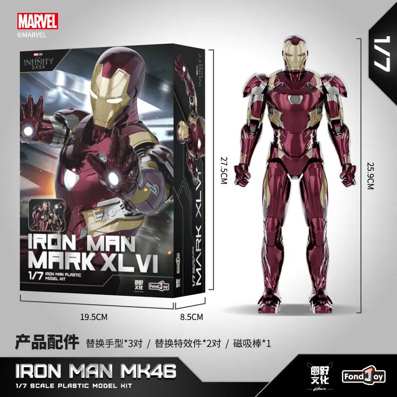 Original LED FondJoy Iron Man MK42 MK43 MK46 MK1 MK2 MK3 MK4 DIY Action Figures