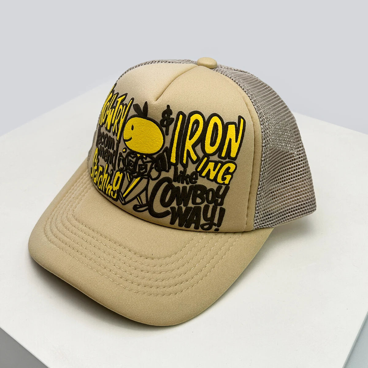 New Unisex Color Block 3D Printed Letter Rabbit Ear Smiling Face Baseball Hats Sunshade Hip Hop Breathable Trucker Caps Mesh ins