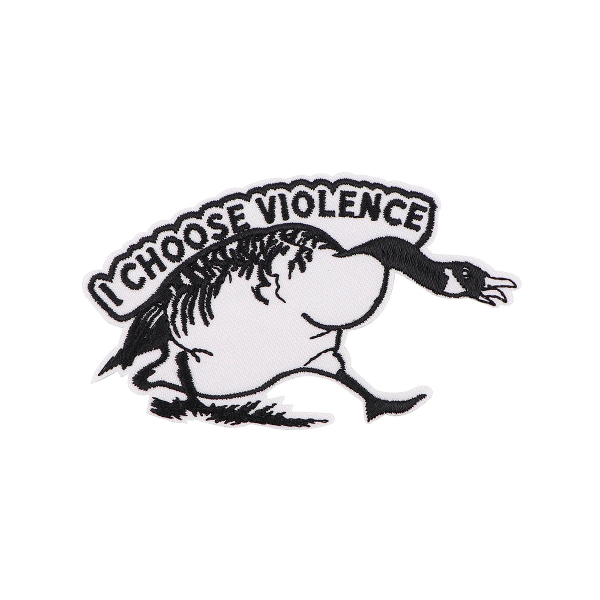 I Choose Violence Funny Goose Embroidery Patch Animal Iron On Patches For Clothing Thermoadhesive Patches On Clothes Stickers