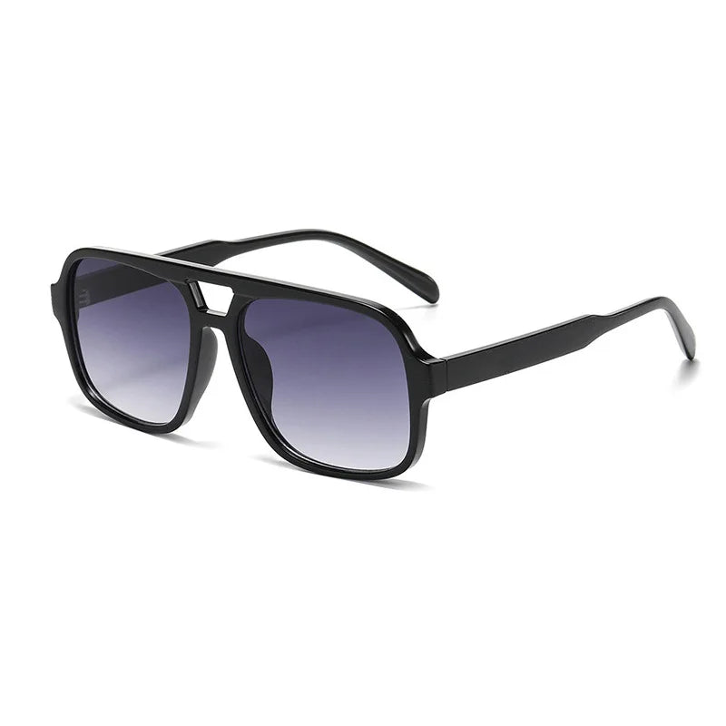 JNPCXI Retro Double Bridges Square Women Luxury Sunglasses Fashion Green Shades UV400 Men Gradient Sun Glasses