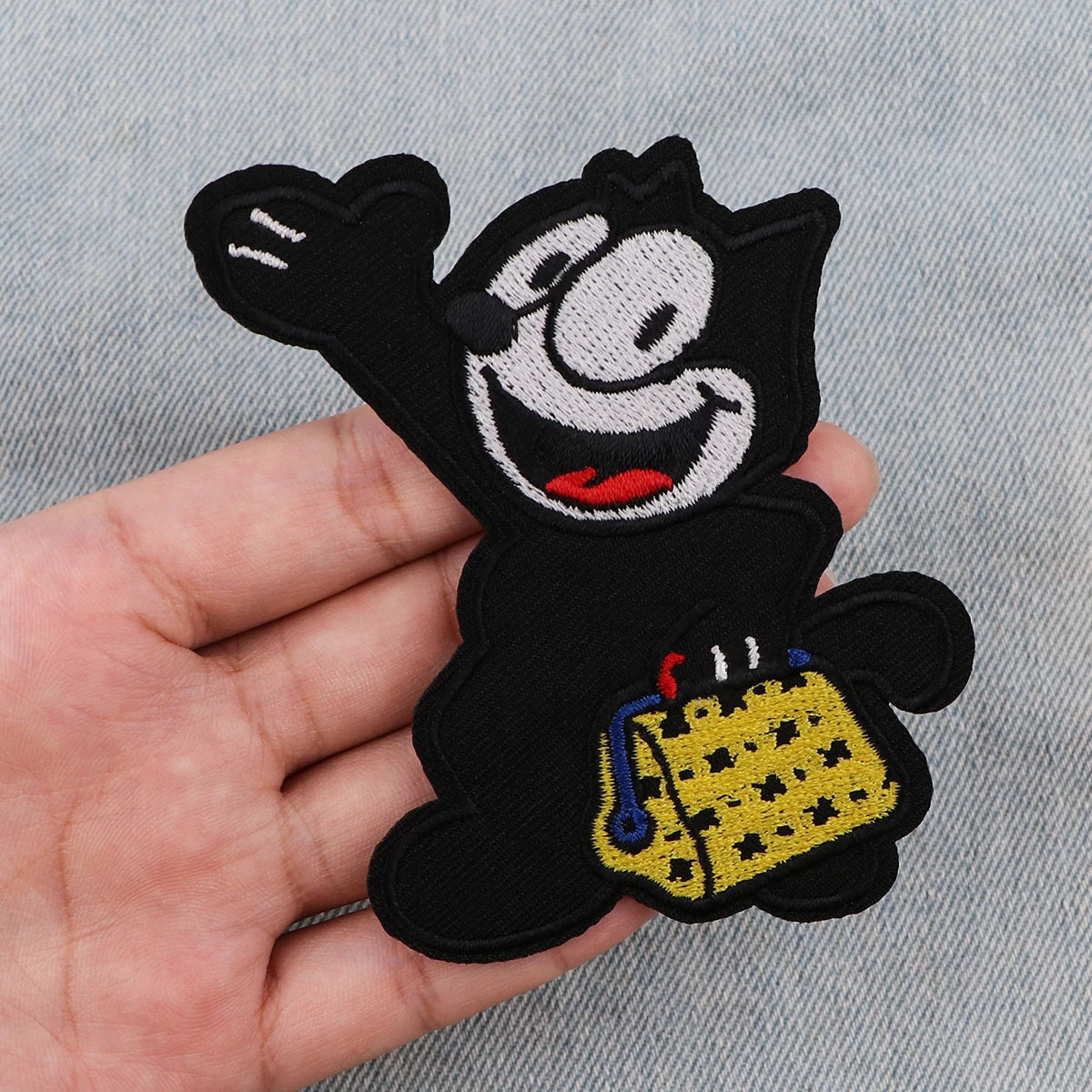 Cartoon Animal Embroidery Patch Black Iron On Patches For Clothing Thermoadhesive Patches On Clothes DIY Sew Badges