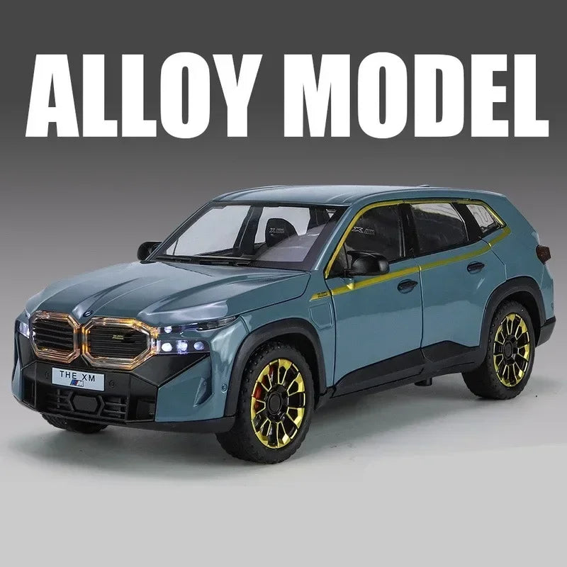 1:24 XM X5 Alloy Sports Car Miniature Model Toy Diecasts Metal Sound and Light Pull Back Collection Vehicles for Childrens Gifts