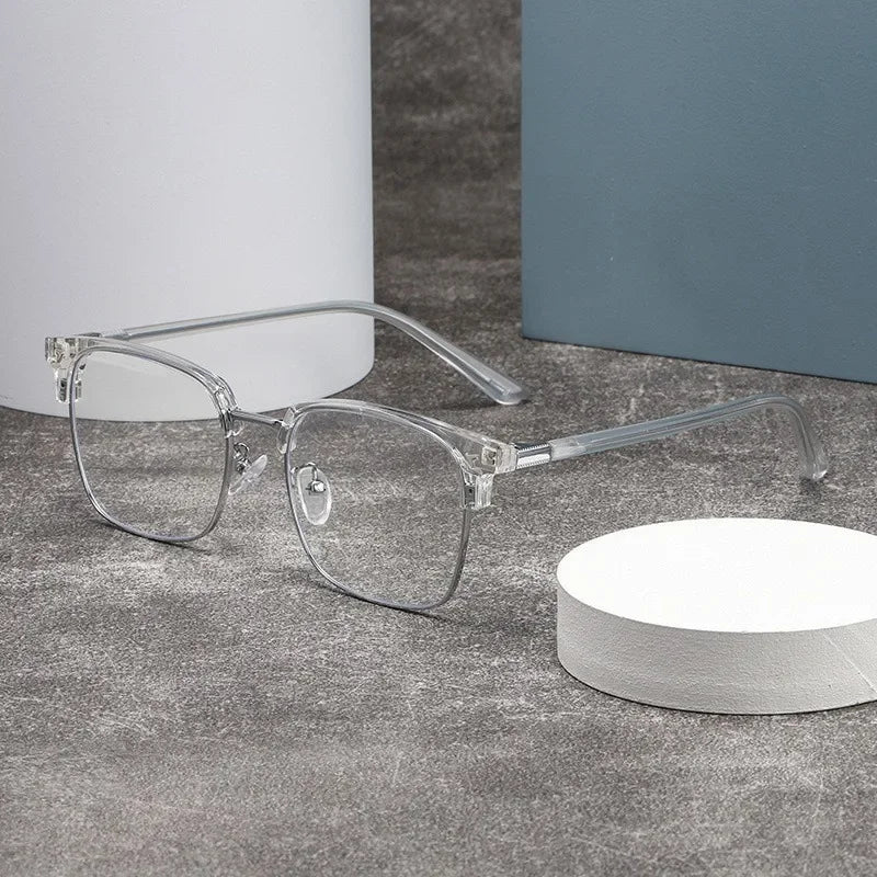 Anti Radiation/Blue Light Eyeglasses Replaceable Lens Computer Glasses/High Qulity/Half Metal Glass Men Women Eyewear