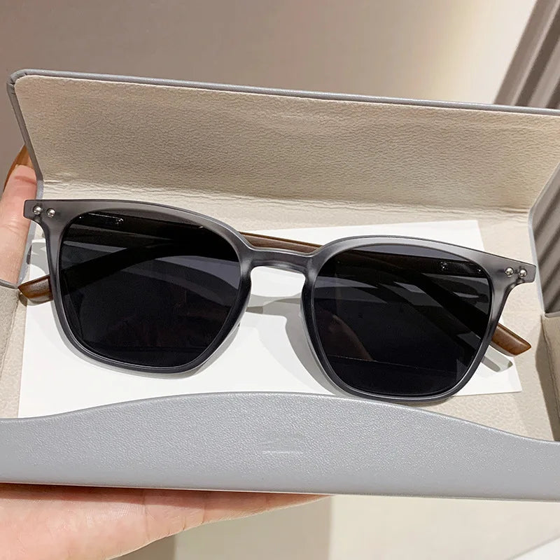 High Aesthetic Sunglasses Internet Famous Same Style UV Resistant Sunglasses Fashionable and Trendy Square Outdoor Sunglasses