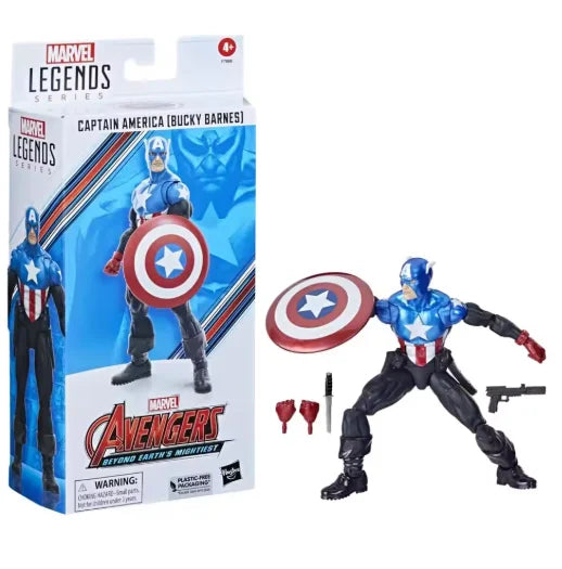 Original Hasbro Marvel The Avengers Beyond Earth's Mightiest Captain America Bucky Barnes  Anime Figure Toy Collection Model