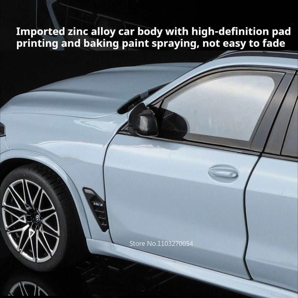 1:18 X5M 530Li Alloy Model Toy Car Model Doors Opened Front Wheel Steering Shock Absorption Miniature Vehice Adult Gift for Boy