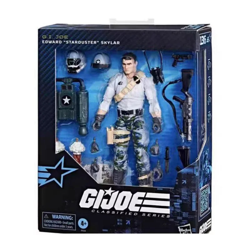 Original Hasbro G.I. Joe Classified Series 136 Edward 'Starduster' Skylar Action Figure Collection Toys Ornaments