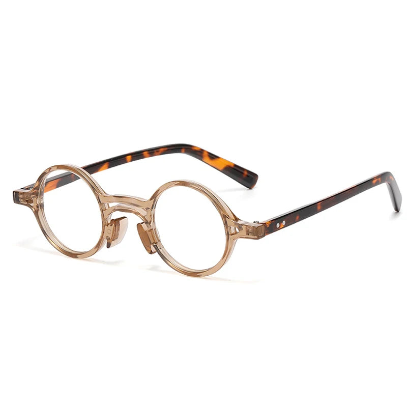 JNPCXI New Retro Small Round Women Glasses Frame Fashion Punk Eyewear Clear Anti-Blu-Ray Men Optical Frame Computer Goggles