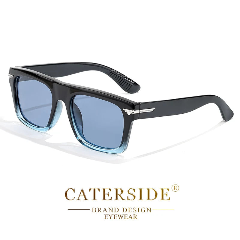 CATERSIDE Classic Square Sunglasses Men's TR90 Frame Fashion Luxury Brand Design Sun Glasses Women's Travel Party Eyewear