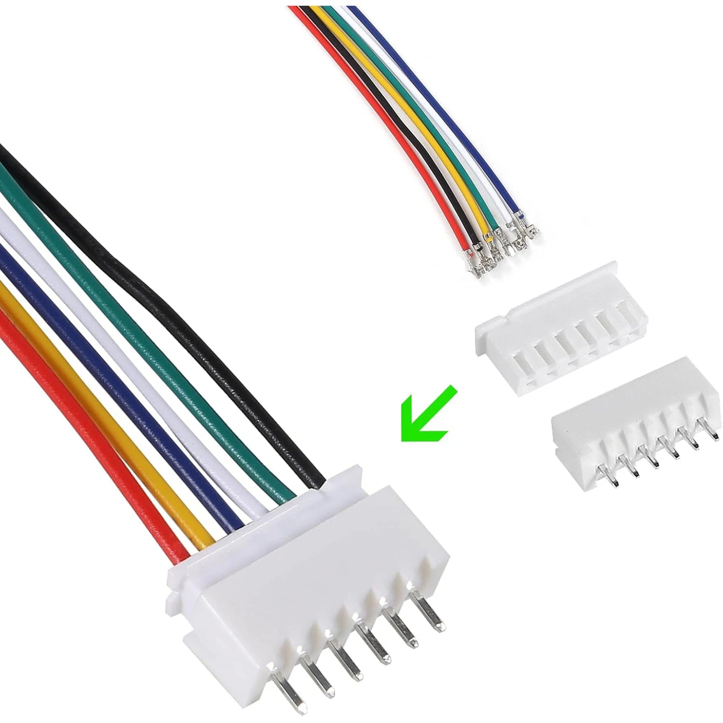 XH 2.54mm Connector Socket Kit and Pre-Crimped Cable Wire 2Pin 3 Pin 4 Pin 5 Pin 6 Pin 7Pin Housing JST Adapter Male and Female