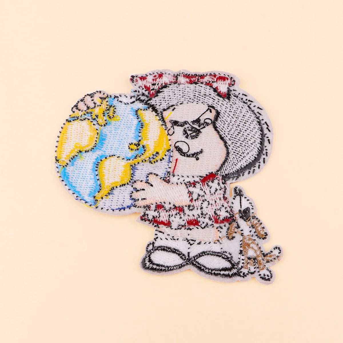 Cute Girl Iron On Patch Clothes Patch For Clothing Cartoon Embroidered Patch Garment Apparel Accessories Sewing Stickers