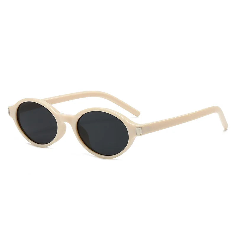 JNPCXI New Oval Sunglasses for Women Retro Trendy Personality New 2025 Model Fashionable Sun Glasses