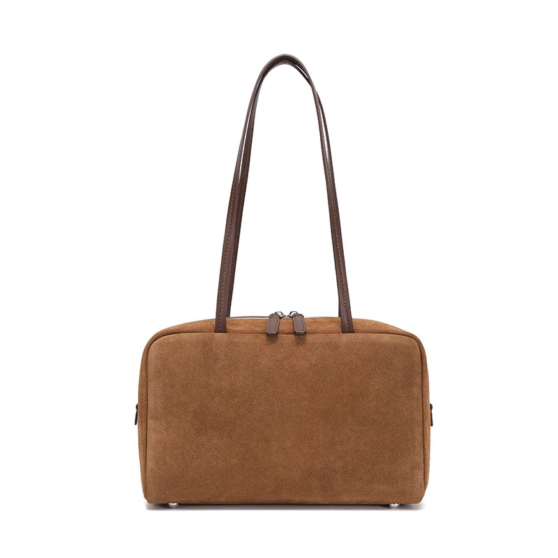 New 2026 winter Women's suede leather bag Fashion Genuine Leather Crossbody Bag female Luxury Square Furry Shoulder Handbags