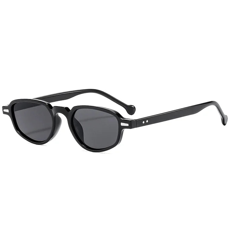 JNPCXI Ins Popular Fashion Small Cat Eye Women Sunglasses Retro Clear Ocean Lens Shades UV400 Men Rivets Sun Glasses