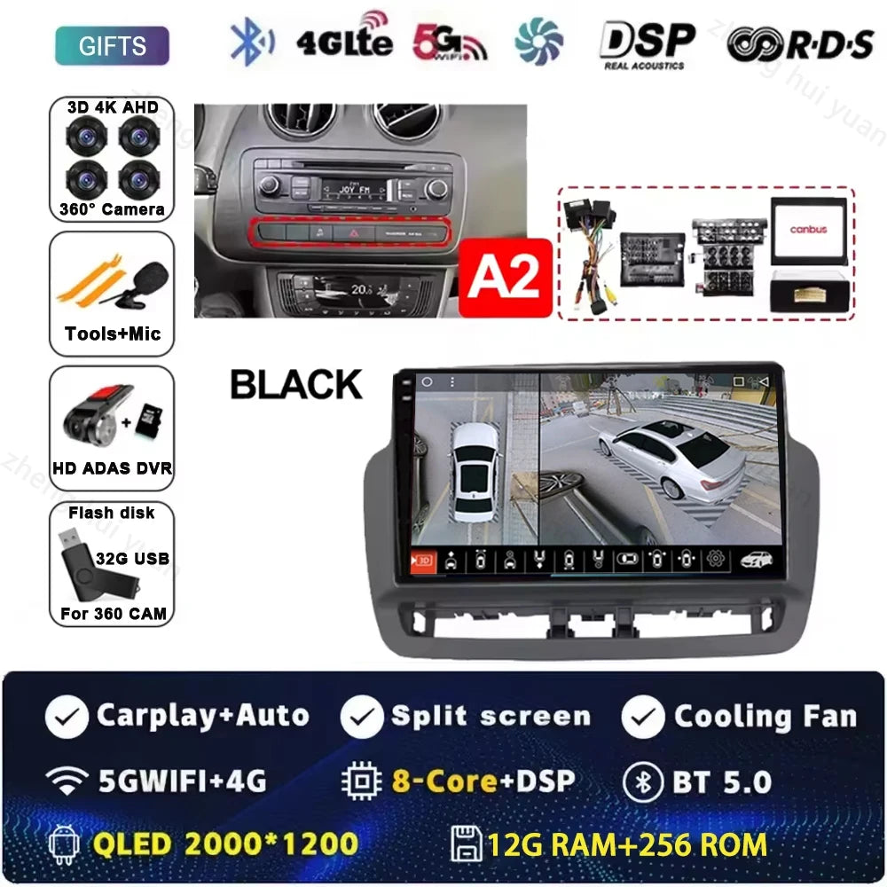 Android 15 For SEAT LBIZA 2012 2013 2014 2015 Auto Radio Car Multimedia Video Player GPS Navigation QLED Touch Screen 5G WIF