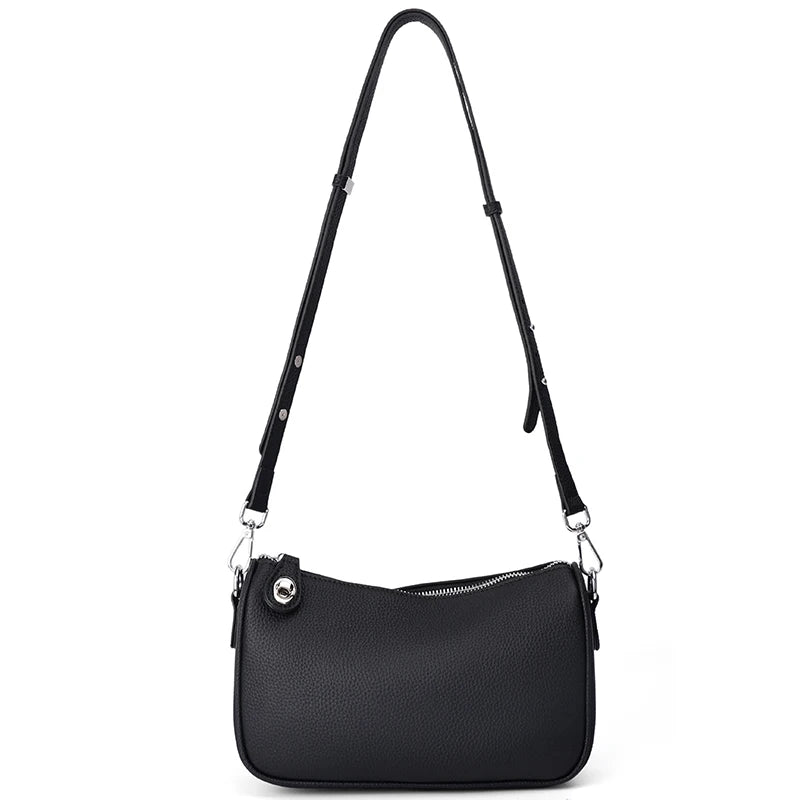 New Women's Fashion Genuine Leather Crossbody Bag Lightweight Shoulder Bag Daily Messenger Bag For Ladies Casual Commuter Gift