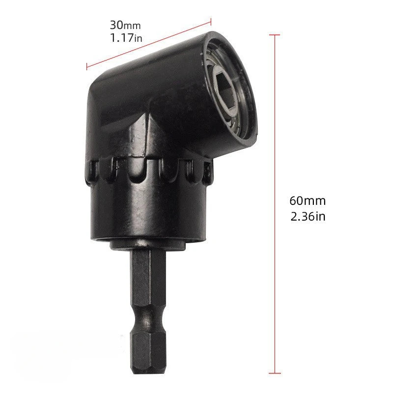 105 Degrees 1/4\ Extension Hex Drill Bit Adjustable Hex Bit Angle Driver Screwdriver Socket Holder Adaptor Tools, L / XL