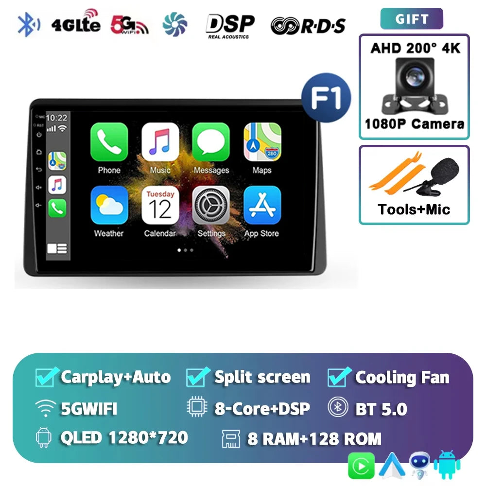 For Renault Duster HM 2 2020 - 2024 2K 12+256 QLED Android 15 CarPlay Car Radio Multimedia Video Player GPS stereo Head Unit