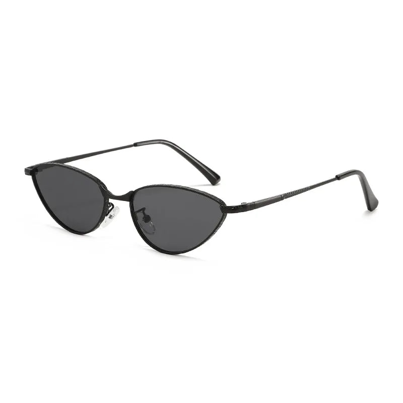 JNPCXI Retro Cat Eye Women Sunglasses Fashion Silver Blue Gradient Shades UV400 Men Sun Glasses