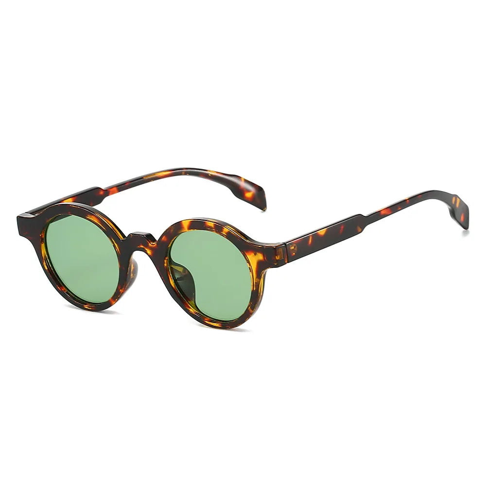 JNPCXI Retro Small Round Women Sunglasses Fashion Gradient Shades UV400 Punk Men Yellow Green Sun Glasses