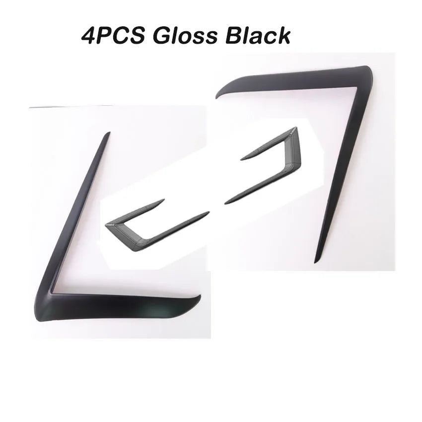Fog Light Frame Spoiler For Tesla Model Y Juniper 2025-2026 Front Bumper Fog Light Splitter Trim Cover Diffuser Body Kit Black