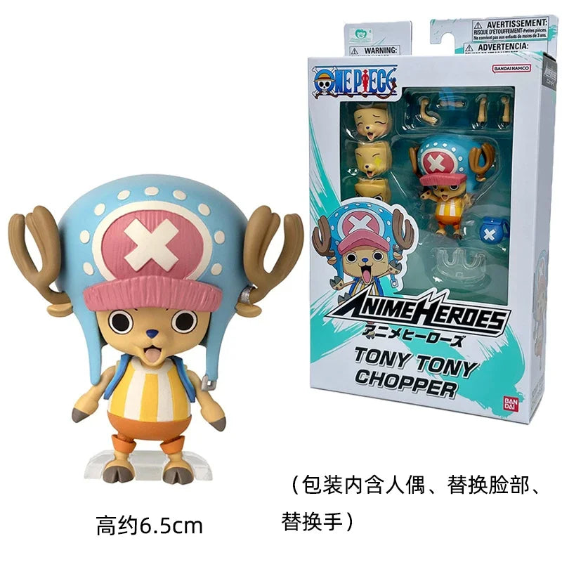 Special Offer16cm Genuine Bandai One Piece Anime Heros Series Action Figure Luffy Roronoa Zoro Sanji Collectible Joint Mobile Do