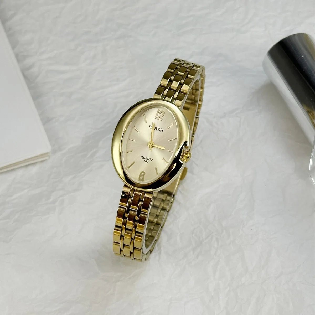 Luxury Ladies Oval Dial Watch Women Quartz Watches Fashion Stainless Wristwatch Gift Dress Clock Reloj De Mujer Relogio Feminino