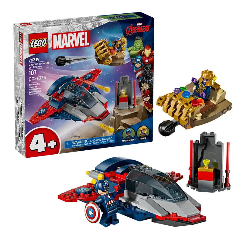 Lego building blocks Marvel high-tech starship fighter jet, spaceship model gift