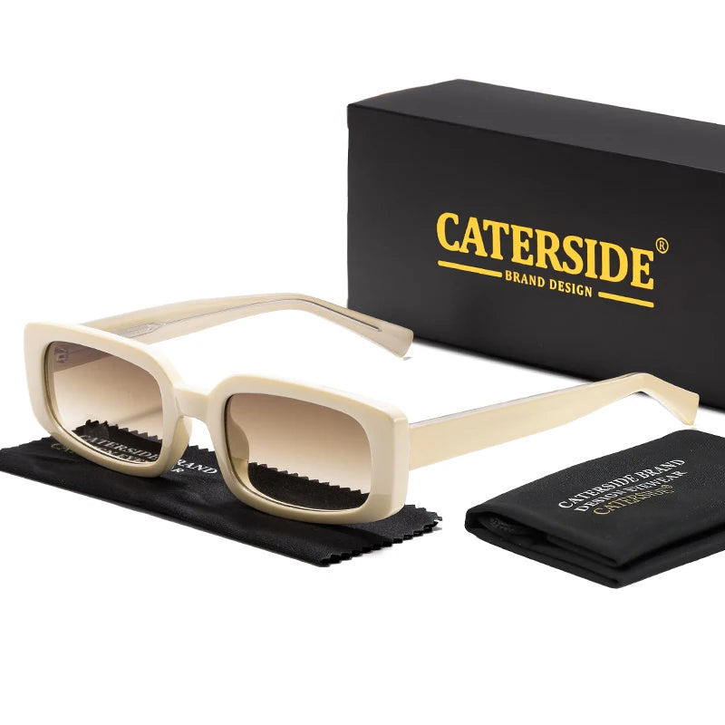 CATERSIDE Punk Sunglasses Men Classic Polygon Design Sun Glasses Woman Party Outdoor Travel Beach Ideal Choice for Gifts