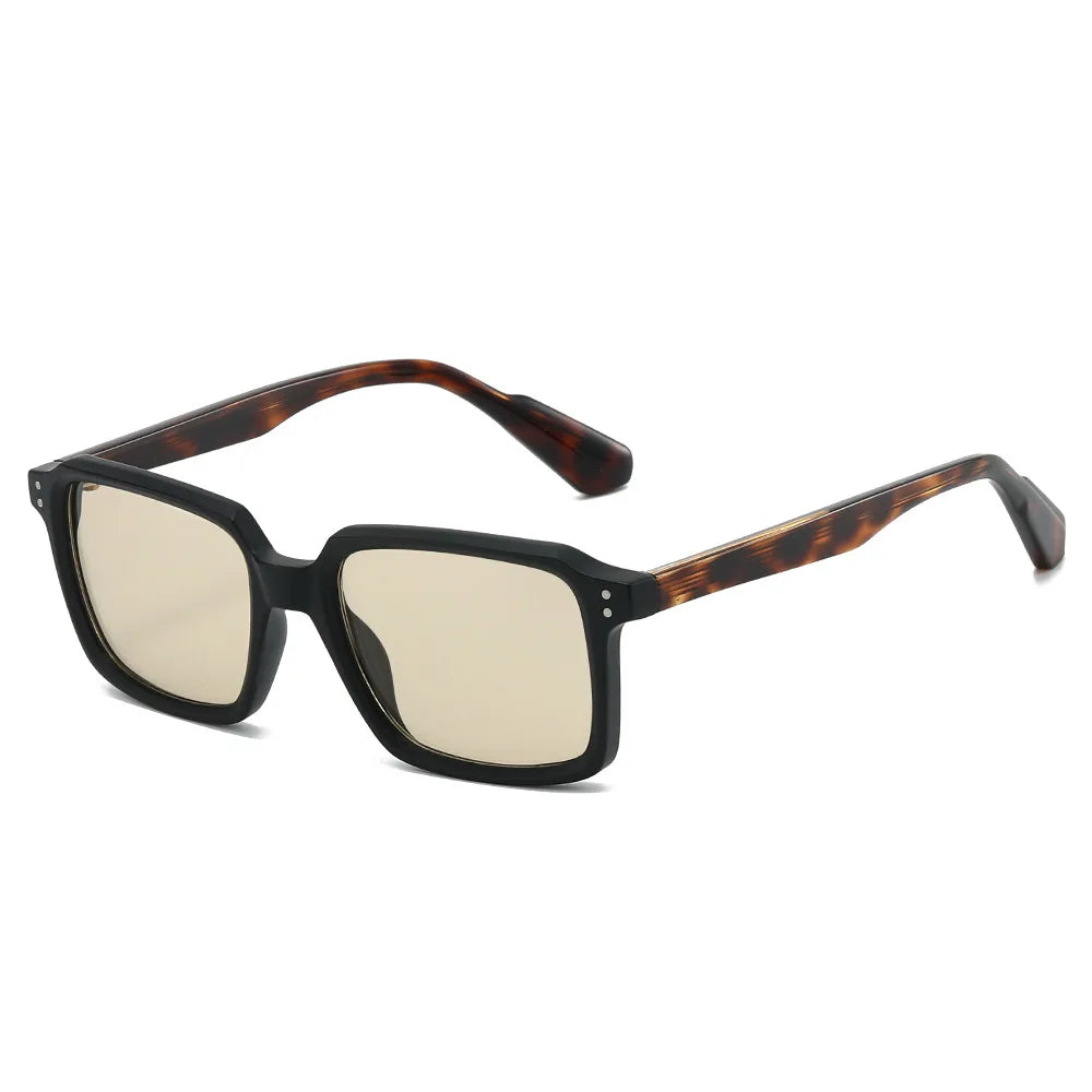 JNPCXI New Vintage Square Sunglasses Women Gradient Mirror Shades UV400 Fashion Punk Men Sun Glasses