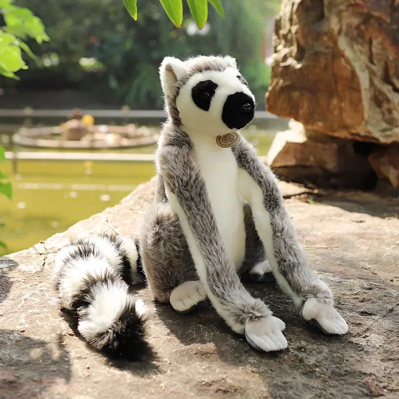28cm Wild Lemur Stuffed Plush Animal Toy Short and Long Arms Simulated Plushie Like Real Kids Present