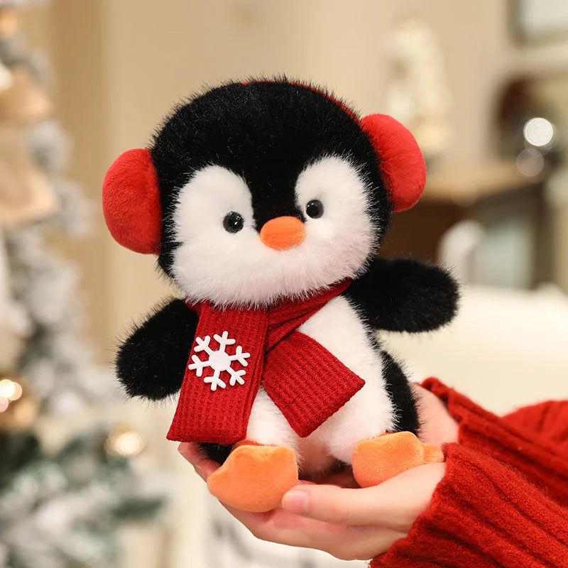 20/28cm Winter Series Plush Toy Snowman Penguin Plush Doll Soft Stuffed Animal Doll Festive Atmosphere Decor Kid Gift