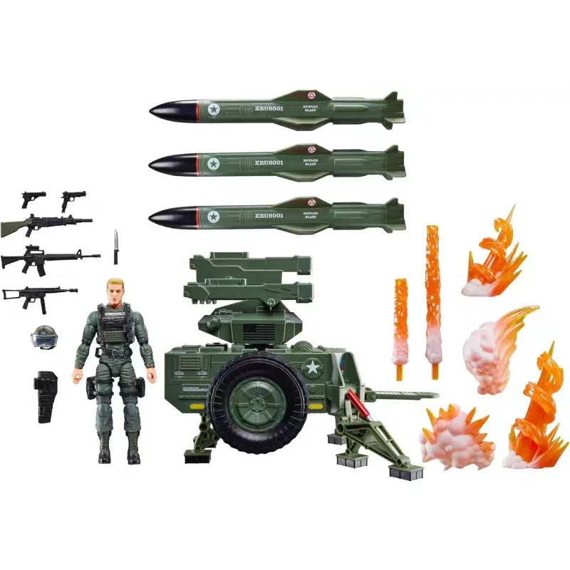Original Hasbro G.I. Joe Classified Series 182 Clayton Hawk Abernathy with M.M.S. Mobile Missile System Anime Figure Toy Model